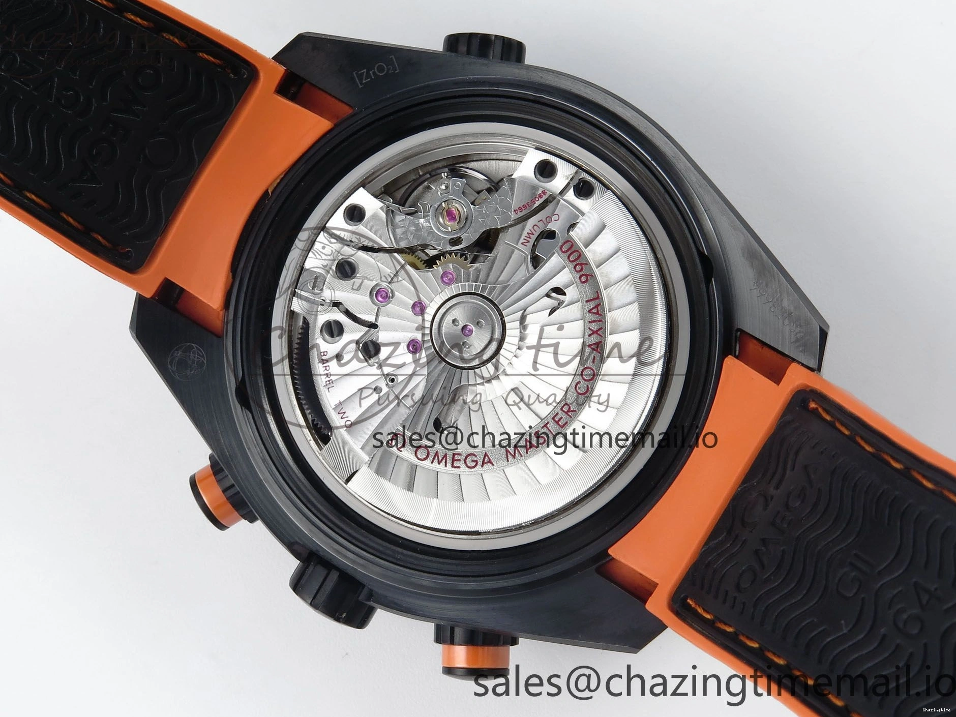 0210 Attractive Planet Ocean Master Chronometer 600M 45.5mm SCF 1:1 Best Edition Black Orange Bezel Black Dial on Black Rubber Strap A9900 Super Clone 7668